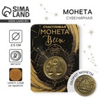 Монета сувенир знак зодиака «Весы», d=2.5 см - Фото 1