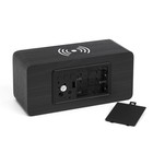 Часы электронные настольные «Цифра-ТЗ», будильник, термометр, беспроводная QI зарядка, USB, белая индикация - Фото 4