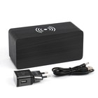 Часы электронные настольные «Цифра-ТЗ», будильник, термометр, беспроводная QI зарядка, USB, белая индикация - Фото 5