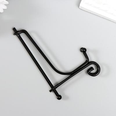 Подставка для тарелок d=10-13 см «Узорная», металл, 10×7 см, чёрная