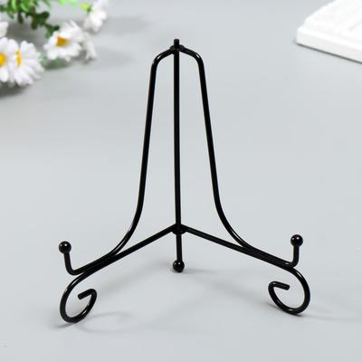 Подставка для тарелок d=18-20 см «Узорная», металл, 17.5×11.5 см, чёрная