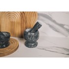 Ступка с пестиком Magistro «Мрамор», натуральный камень, 10×10 см, серая - Фото 8