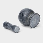 Ступка с пестиком Magistro «Мрамор», натуральный камень, 10×10 см, серая - Фото 6
