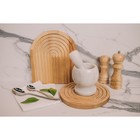 Ступка с пестиком Magistro «Мрамор», натуральный камень, 10×10 см, белая - Фото 7