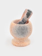 Ступка с толкушкой «Мрамор», из натурального камня, коричневая - Фото 1