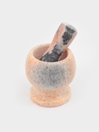 Ступка с толкушкой «Мрамор», из натурального камня, коричневая - Фото 2