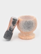 Ступка с толкушкой «Мрамор», из натурального камня, коричневая - Фото 3