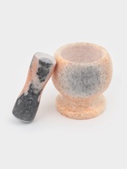 Ступка с толкушкой «Мрамор», из натурального камня, коричневая - Фото 4