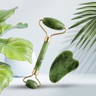 Массажер для лица, гуаша набор «8 марта», 14 х 20 см, кальцит и серпентин - Фото 2