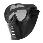 Очки-маска для езды на мототехнике, грязезащита, армированные, цвет черный - Фото 1