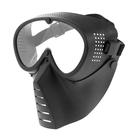 Очки-маска для езды на мототехнике, визор прозрачный, цвет черный - Фото 1