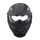 Очки-маска для езды на мототехнике, разборные, визор прозрачный, козырек, цвет черный - фото 7572678