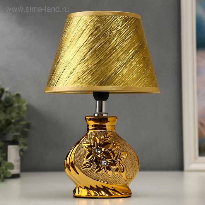 Лампа настольная 16277/1GD Е14 40 Вт золото 17×17×26 см RISALUX - Фото 1