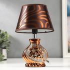 Лампа настольная 16277/1BR+GD Е14 40 Вт коричнево-золотой 17×17×26 см - Фото 1