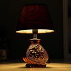 Лампа настольная 16277/1BR+GD Е14 40 Вт коричнево-золотой 17×17×26 см - Фото 3