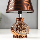 Лампа настольная 16277/1BR+GD Е14 40 Вт коричнево-золотой 17×17×26 см - Фото 5