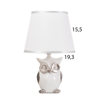 Лампа настольная 16280/1WT+CR Е14 40 Вт бело-хромовый 22×22×30 см RISALUX