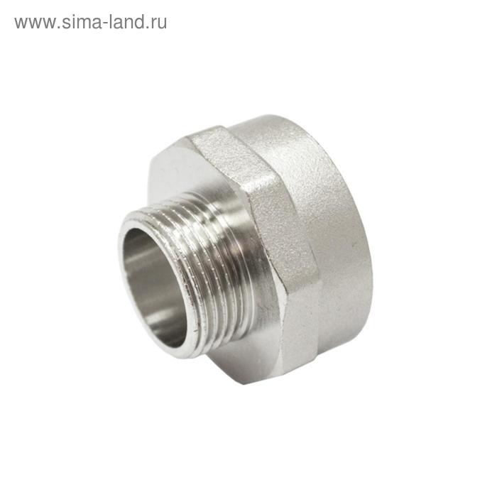 Переходник STI, 1 1/4" x 3/4", никелированная латунь - Фото 1