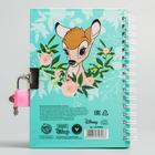 Блокнот на замочке А6, «Бэмби», 50 листов, Disney 5079606 - фото 16201434