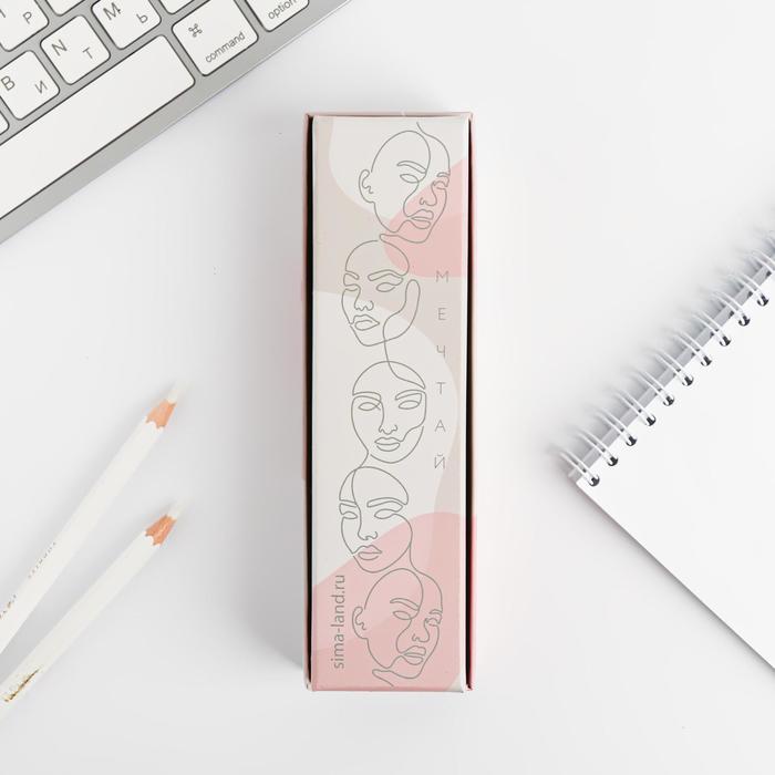 Ручка розовое золото металл в подарочной коробке «Вдохновляй» - фото 1911512034