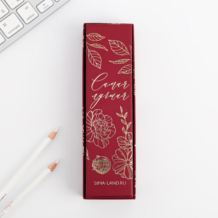 Ручка розовое золото металл в подарочной коробке «С днём 8 марта!» - фото 1907175354