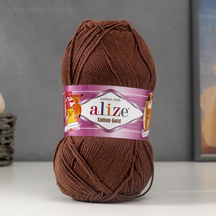 Пряжа для вязания спицами, крючком ALIZE, Cotton Gold, 55% хлопок, 45% акрил, 330 м/100 г, (493) - Фото 1