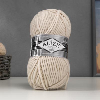 Пряжа "Superlana Maxi" 75% акрил, 25% шерсть 100м/100гр (599 св.лён)