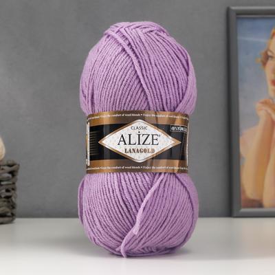 Пряжа "Lanagold" 51% акрил, 49% шерсть 240м/100гр (166 астра)