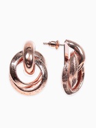 Серьги металл «Фьюче» круги плетения, цвет розовое золото - Фото 1