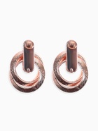 Серьги металл «Фьюче» круги плетения, цвет розовое золото - Фото 3