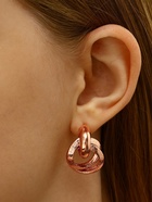 Серьги металл «Фьюче» круги плетения, цвет розовое золото - Фото 5