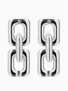 Серьги металл "Цепь" прямые углы, 2 звена, цвет серебро - фото 809406551