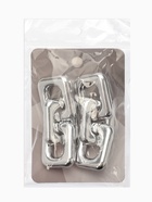 Серьги металл "Цепь" прямые углы, 2 звена, цвет серебро - фото 809406553