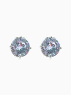 Клипсы для ушей QF «Вечеринка», крупные кристаллы, белая в серебре - Фото 2