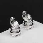 Клипсы для ушей QF «Вечеринка», крупные кристаллы, белая в серебре - Фото 9