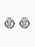 Клипсы для ушей QF «Вечеринка», крупные кристаллы, белая в серебре - Фото 6