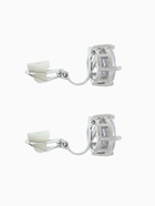 Клипсы для ушей QF «Вечеринка», крупные кристаллы, белая в серебре - Фото 7