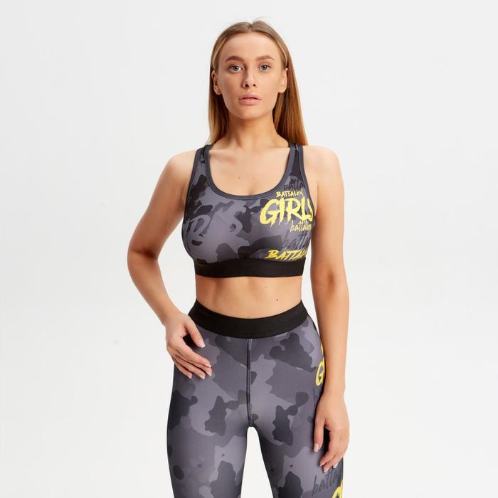 Топ женский спортивный KAFTAN "Girl", р. 42, серый - Фото 1