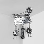 Брошь «Вязание», цвет чернёного серебра - Фото 3