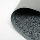 Коврик 2-в-1 под миску/туалет животных "Лапка", 40 х 30 см, тёмно-серый - фото 26973624