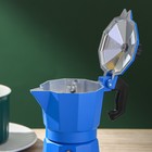 Кофеварка гейзерная «Гармония», на 1 чашку, цвет тёмно-голубой - Фото 2