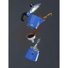 Кофеварка гейзерная «Гармония», на 1 чашку, цвет тёмно-голубой - Фото 6