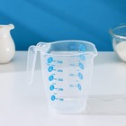 Кувшин мерный Доляна «Колор», 500 мл, 13×9×11.5 см, пластик, прозрачный - Фото 4