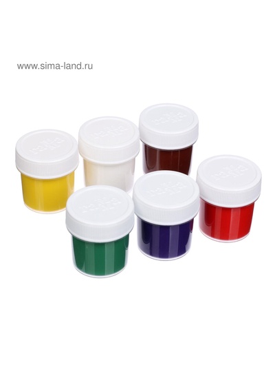 Гуашь 6 цветов × 17.5 мл «Гамма. Юный художник», картонная упаковка