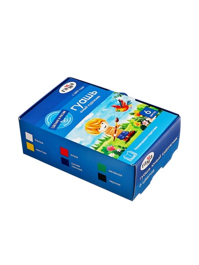 Гуашь 6 цветов × 17.5 мл «Гамма. Юный художник», картонная упаковка