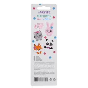 Магниты для досок с дизайном 30 мм, 4 штуки, deVENTE 100% Cute, в картонном блистере