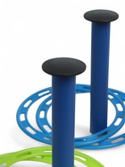 Кольцеброс уличный, 3 стойки, 6 колец, цвет МИКС - Фото 6