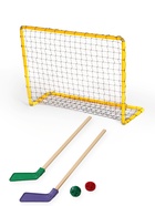 Набор для игры в хоккей (клюшка 2 шт., ворота 2 шт., шайба, мяч), цвет МИКС - Фото 16