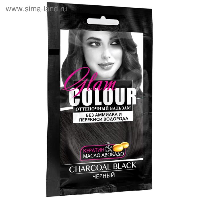 Оттеночный бальзам для волос FARA GC charcoal black, черный, 40 мл - Фото 1