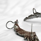 Серьги «Каффы» крылья, цвет чёрный в серебре - Фото 4
